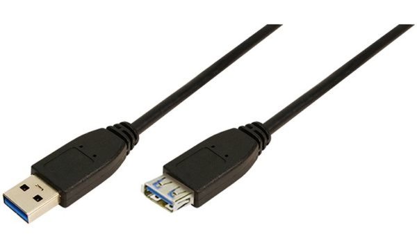 A, Stecker / Buchsse, 1,0m, schwarz