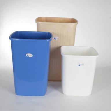 Abfallbehälter, Papierkorb 15 Liter eckig, geschlossen | Farben: beige, granit, weiß <br>ohne Deckel, passender Schwingdeckel Artikel 70686