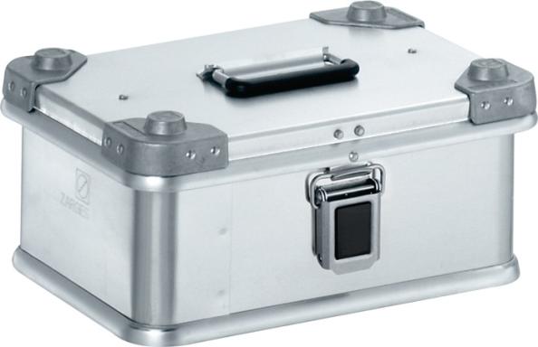Aluminiumbox L400xB300xH180mm 13l m.Klappverschluss u.Alu-Stapelecken