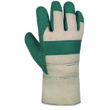 Arbeitschutzhandschuhe, Vinyl-Handschuhe, grün, imprägniert  | Größe 10<br>weißer Drell >>Abverkauf>>Artikel dann nicht mehr lieferbar 