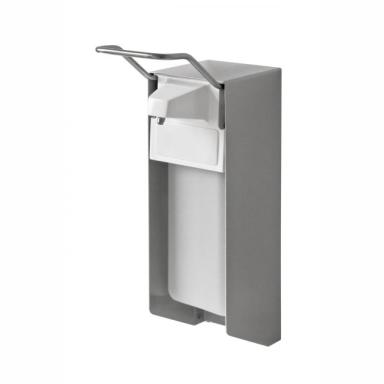 Armhebelspender für  500-ml-Euro-Flaschen | Aluminium mit kurzem Armhebel und Kunststoffpumpe