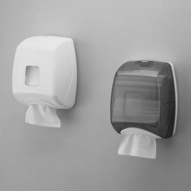 >>Artikel nicht mehr lieferbar <br>Toilettenpapier-Einzelblatt-Spender für 225 Blatt<br>ABS-Kunststoff weiß/grau-transparent | weiß/weiß, für Toilettenpapier Einzelblatt 11052