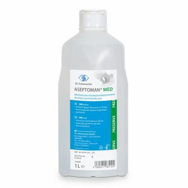 Aseptoman®  med | 1 Liter Spenderflasche alkoholisches Händedesinfektionsmittel+++ BIOZIDPRODUKTE VORSICHTIG VERWENDEN. VOR GEBRAUCH STETS ETIKETT UND PRODUKTINFORMATIONEN LESEN +++