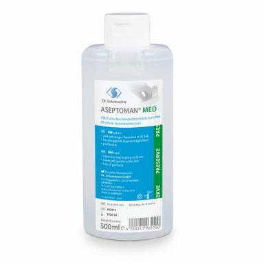Aseptoman®  med |  500 ml Spenderflasche alkoholisches Händedesinfektionsmittel+++ BIOZIDPRODUKTE VORSICHTIG VERWENDEN. VOR GEBRAUCH STETS ETIKETT UND PRODUKTINFORMATIONEN LESEN +++