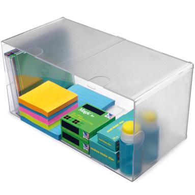 Aufbewahrungsbox "Cube" (doppelt, 1 Fach glasklar)