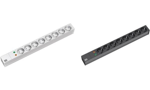 BACHMANN 19" Steckdosen-Schutzleiste "Classic", 8-fach, mit Überspannungsschutz
