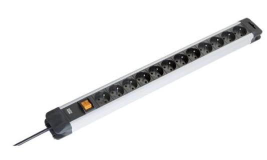 BACHMANN Steckdosenleiste "Connect", 12-fach, mit Schalter, Anschlussleitung 2,