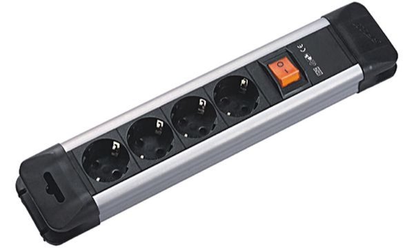 BACHMANN Steckdosenleiste "Connect", 4-fach, mit Schalter, Anschlussleitung 2,0