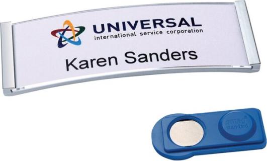 AVERY Zweckform Namensschild, 68 x 22 mm, silber, 5er Set