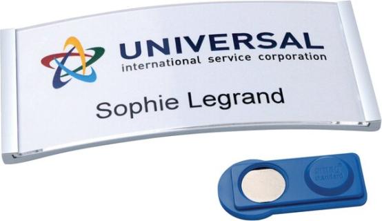 AVERY Zweckform Namensschild, 80 x 34 mm, silber, 10er Set