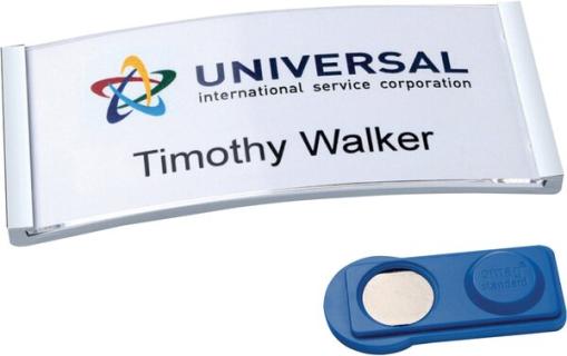 AVERY Zweckform Namensschild, 80 x 34 mm, silber, 20er Set