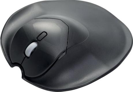 Ergonomische Handschuh-Maus S schwarz unterstützt Hand, Finger, Daumen