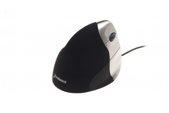 BAKKERELKHUIZEN Evoluent VerticalMouse 3, für Rechtshänder, USB, schwarz / silb