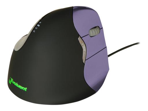 BAKKERELKHUIZEN Evoluent VerticalMouse 4 Small, für Rechtshänder, USB, violett 