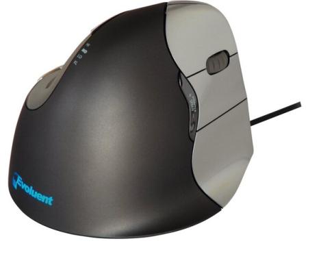 BAKKERELKHUIZEN Evoluent VerticalMouse 4, für Rechtshänder, USB, anthrazit / si