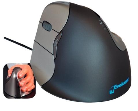 BAKKERELKHUIZEN Evoluent VerticalMouse 4, für Linkshänder, USB, anthrazit / sil