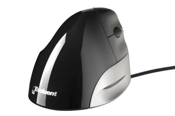 BAKKERELKHUIZEN Evoluent VerticalMouse Standard, für Rechtshänder, USB, schwarz