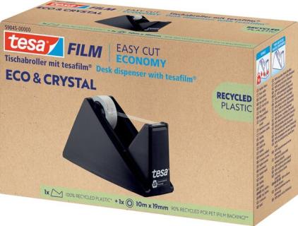 tesa Tischabroller Easy Cut Economy, bestückt, schwarz