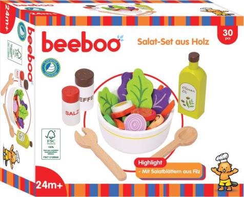 BEK Salat-Set aus Holz, 30 Teile, Nr: 45009017