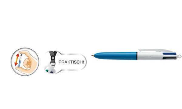 BIC Druckkugelschreiber 4Colours Mi ni, Strichstärke: 0,32 mm (5103415)