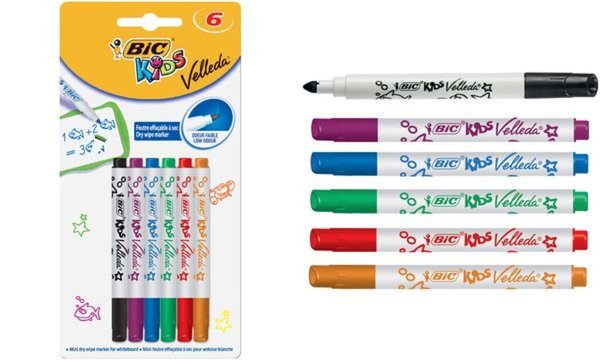 Image BIC_KIDS_Whiteboard-Marker_Velleda_Mini_6er_img1_4373420.jpg Image