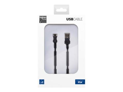 BIGBEN USB Ladekabel Bigben 3m Schwarz (USB/Micro USB) [PS4]