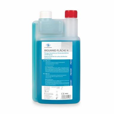 BIGUANID FLÄCHE NR | 1 Liter Dosierflasche flüssiges Konzentrat zur Flächendesinfektion und Reinigung+++ DESINFEKTIONSMITTEL VORSICHTIG VERWENDEN. VOR GEBRAUCH STETS ETIKETT UND PRODUKTINFORMATIONEN LESEN. +++