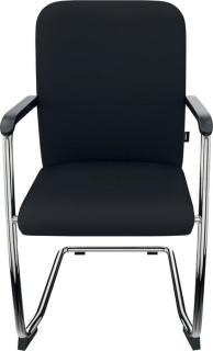 Besucherstuhl Classy, 2er Pack verchromtes Feischwingergestell