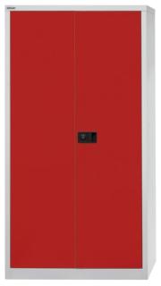 BISLEY Stahlschrank Universal E722A03506 lichtgrau, kardinalrot 91,4 x 40,0 x 180,6 cm