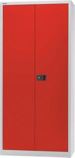 BISLEY Stahlschrank Universal E782A04506 lichtgrau, kardinalrot 91,4 x 40,0 x 195,0 cm