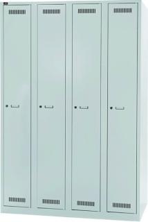 BISLEY LIGHT Spind lichtgrau GL12Q1245, 4 Schließfächer 120,0 x 50,0 x 185,0 cm