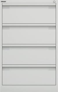 Karteischrank, 2-bahnig, 6 Schübe Farbe: reinweiß