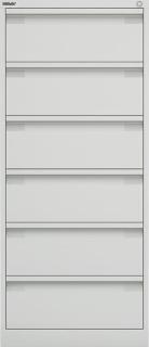 Karteischrank, 2-bahnig, 4 Schübe Farbe: reinweiß