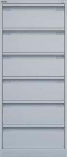 Karteischrank, 2-bahnig, 4 Schübe Farbe: lichtgrau