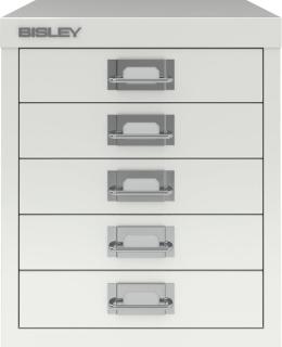 Schubladenschrank 5 Schübe verkehrsweiß, H 325 x B 279 x T 380