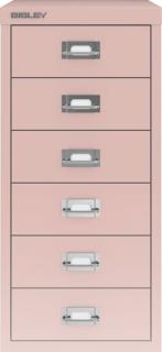 Schubladenschrank 6 Schübe pastellpink H 590 x B 279 x T 380