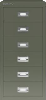Schubladenschrank 6 Schübe olivgrün H 590 x B 279 x T 380