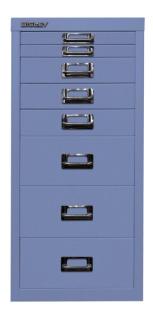 BISLEY MultiDrawer™ L298 Schubladenschrank blau mit 8 Schubladen 27,8 x 38,0 x 59,0 cm