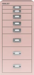 Schubladenschrank 8 Schübe pastellpink H 590 x B 279 x T 380