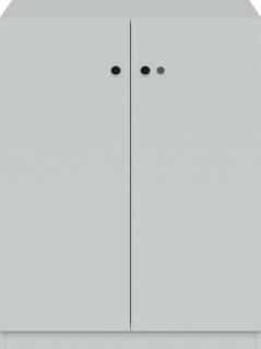 Pren Flügektürenschrank 2 Böden 2,5 OH weiß, H 1080 x B 800 x T 500