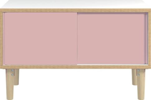 BISLEY Sideboard Poise POS1007W623 verkehrsweiß, olivegrün 2 Fachböden 100,0 x 45,0 x 62,1 cm