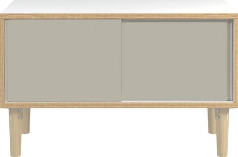 BISLEY Sideboard Poise POS1007W696 verkehrsweiß 2 Fachböden 100,0 x 45,0 x 62,1 cm