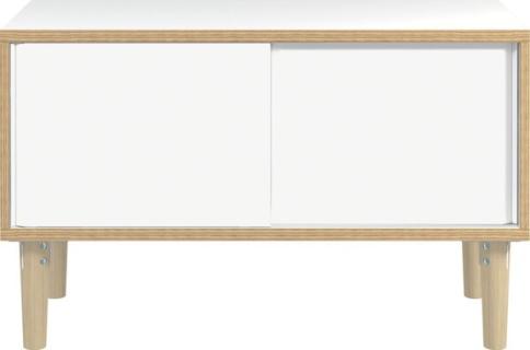 BISLEY Sideboard Poise POS1007W620 verkehrsweiß, rosa 2 Fachböden 100,0 x 45,0 x 62,1 cm