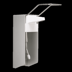 BODE Eurospender 1 plus für 1 Liter-Flaschen, langer Armhebel (225 mm tief) | Metall _ zur Applikation von Hände-Desinfektionsmittel, Wasch- und Pflegelotion BODE Eurospender 1 plus für 1 Liter-Flaschen, langer Armhebel (225 mm tief) | Metall _ zur Applikation von Hände-Desinfektionsmittel, Wasch- und Pflegelotion