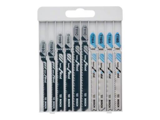 BOSCH Basic for Metal and Wood - Jig saw blade set - für Holz, Metall - 10 Stüc