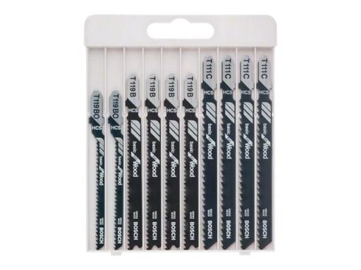 BOSCH Basic for Wood - Jig saw blade set - für Holz - 10 Stücke - Länge: 100 mm