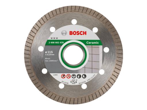 BOSCH Diamanttrennscheibe Best for Ceramic Extraclean Turbo, 115 x 22,23 x 1,4 