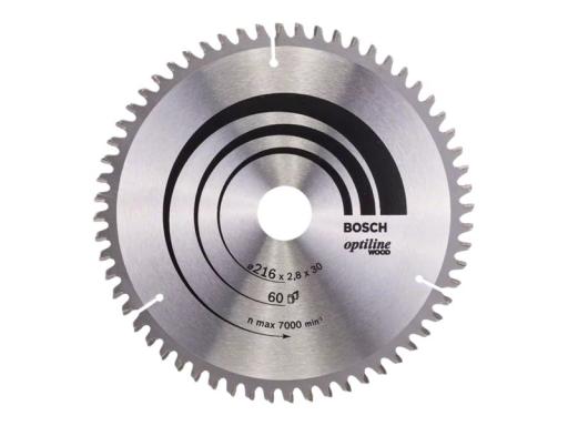 BOSCH Kreissägeblatt Optiline Wood, 216 x 30 x 2,8 mm, 60 Bosch 2608640642 Dick