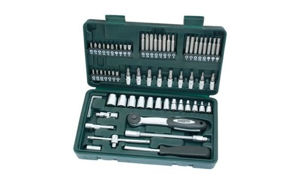 BRÜDER MANNESMANN Steckschlüsselsatz 1/4", 65-teilig bestehend aus: Umschaltkna