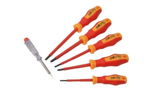 BRÜDER MANNESMANN VDE Schraubendreher-Set 6teilig Schlitz, Kreuzschlitz Phillip